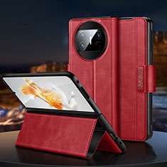 Funda de Cuero Cartera con Soporte Carcasa SD1 para Huawei Mate X3 Rojo