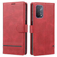 Funda de Cuero Cartera con Soporte Carcasa SY1 para OnePlus Nord N200 5G Rojo