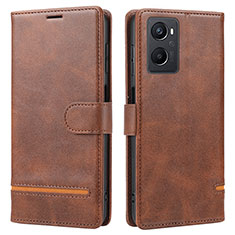 Funda de Cuero Cartera con Soporte Carcasa SY1 para Oppo A96 5G Marron