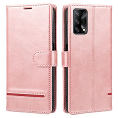 Funda de Cuero Cartera con Soporte Carcasa SY1 para Oppo F19s Rosa