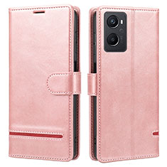 Funda de Cuero Cartera con Soporte Carcasa SY1 para Oppo Reno8 Lite 5G Rosa