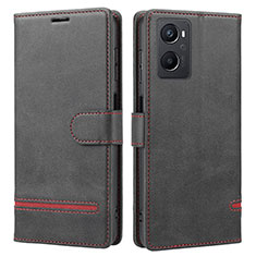 Funda de Cuero Cartera con Soporte Carcasa SY1 para Oppo Reno8 Z 5G Negro