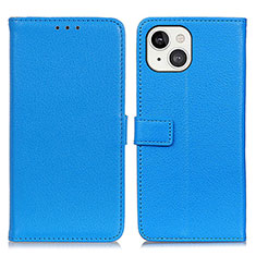 Funda de Cuero Cartera con Soporte Carcasa T01 para Apple iPhone 13 Mini Azul