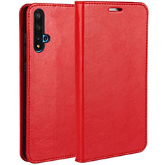 Funda de Cuero Cartera con Soporte Carcasa T01 para Huawei Honor 20 Rojo