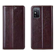 Funda de Cuero Cartera con Soporte Carcasa T01 para Huawei Honor X10 Max 5G Marron