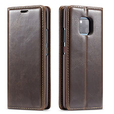 Funda de Cuero Cartera con Soporte Carcasa T01 para Huawei Mate 20 Pro Marron