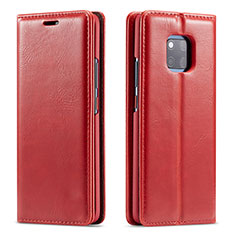 Funda de Cuero Cartera con Soporte Carcasa T01 para Huawei Mate 20 Pro Rojo