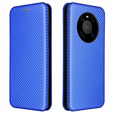 Funda de Cuero Cartera con Soporte Carcasa T01 para Huawei Mate 40 Pro Azul