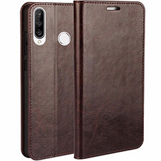 Funda de Cuero Cartera con Soporte Carcasa T01 para Huawei P30 Lite Marron