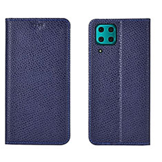 Funda de Cuero Cartera con Soporte Carcasa T01 para Huawei P40 Lite Azul