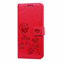 Funda de Cuero Cartera con Soporte Carcasa T01 para Huawei P40 Pro Rojo