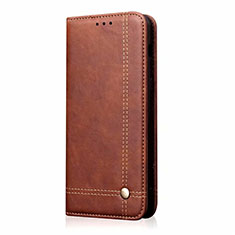 Funda de Cuero Cartera con Soporte Carcasa T01 para Oppo Find X2 Lite Marron