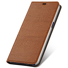 Funda de Cuero Cartera con Soporte Carcasa T01 para Oppo R17 Neo Marron