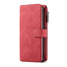 Funda de Cuero Cartera con Soporte Carcasa T01 para Samsung Galaxy Note 10 Plus 5G Rojo