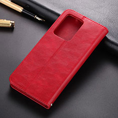 Funda de Cuero Cartera con Soporte Carcasa T01 para Samsung Galaxy S20 Ultra Rojo