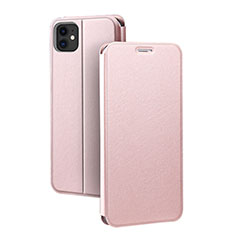 Funda de Cuero Cartera con Soporte Carcasa T02 para Apple iPhone 11 Oro Rosa
