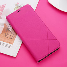 Funda de Cuero Cartera con Soporte Carcasa T02 para Apple iPhone 11 Pro Max Rosa Roja
