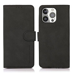 Funda de Cuero Cartera con Soporte Carcasa T02 para Apple iPhone 14 Pro Max Negro