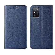 Funda de Cuero Cartera con Soporte Carcasa T02 para Huawei Honor X10 Max 5G Azul