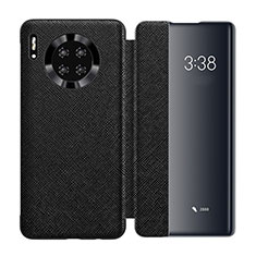 Funda de Cuero Cartera con Soporte Carcasa T02 para Huawei Mate 30 Negro