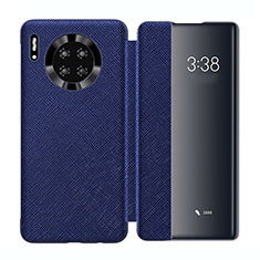 Funda de Cuero Cartera con Soporte Carcasa T02 para Huawei Mate 30 Pro Azul