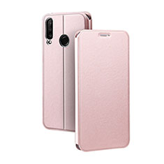 Funda de Cuero Cartera con Soporte Carcasa T02 para Huawei Nova 4e Oro Rosa