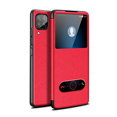 Funda de Cuero Cartera con Soporte Carcasa T02 para Huawei Nova 6 SE Rojo