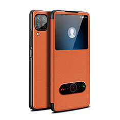 Funda de Cuero Cartera con Soporte Carcasa T02 para Huawei Nova 7i Naranja