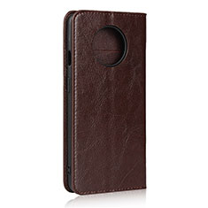 Funda de Cuero Cartera con Soporte Carcasa T02 para OnePlus 7T Marron