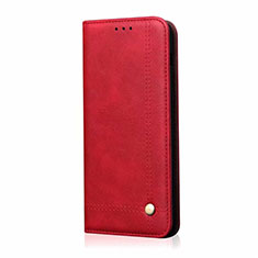 Funda de Cuero Cartera con Soporte Carcasa T02 para Oppo Ace2 Rojo