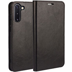 Funda de Cuero Cartera con Soporte Carcasa T02 para Samsung Galaxy Note 10 Negro