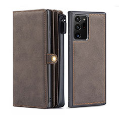 Funda de Cuero Cartera con Soporte Carcasa T02 para Samsung Galaxy Note 20 Ultra 5G Marron