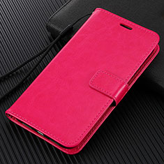 Funda de Cuero Cartera con Soporte Carcasa T02 para Vivo Y50 Rosa Roja