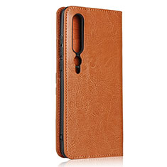 Funda de Cuero Cartera con Soporte Carcasa T02 para Xiaomi Mi 10 Naranja