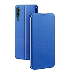 Funda de Cuero Cartera con Soporte Carcasa T02 para Xiaomi Mi Note 10 Pro Azul