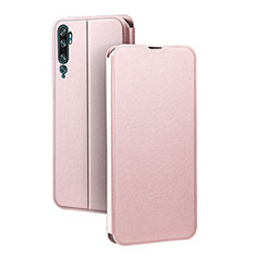 Funda de Cuero Cartera con Soporte Carcasa T02 para Xiaomi Mi Note 10 Pro Oro Rosa