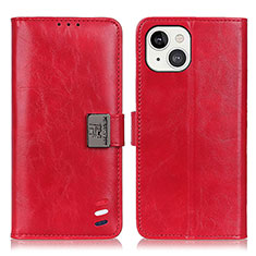 Funda de Cuero Cartera con Soporte Carcasa T03 para Apple iPhone 13 Mini Rojo