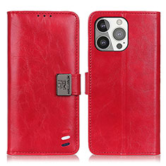 Funda de Cuero Cartera con Soporte Carcasa T03 para Apple iPhone 14 Pro Rojo