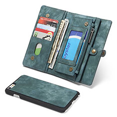 Funda de Cuero Cartera con Soporte Carcasa T03 para Apple iPhone 6S Verde