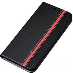 Funda de Cuero Cartera con Soporte Carcasa T03 para Huawei Honor V20 Negro