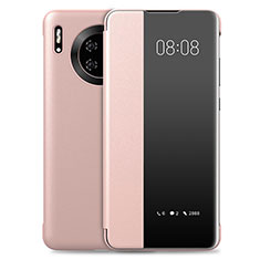 Funda de Cuero Cartera con Soporte Carcasa T03 para Huawei Mate 30 Oro Rosa