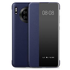 Funda de Cuero Cartera con Soporte Carcasa T03 para Huawei Mate 30E Pro 5G Azul