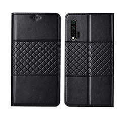 Funda de Cuero Cartera con Soporte Carcasa T03 para Huawei Nova 6 5G Negro