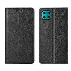 Funda de Cuero Cartera con Soporte Carcasa T03 para Huawei Nova 6 SE Negro