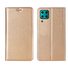 Funda de Cuero Cartera con Soporte Carcasa T03 para Huawei Nova 6 SE Oro