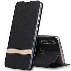 Funda de Cuero Cartera con Soporte Carcasa T03 para Huawei P Smart+ Plus (2019) Negro