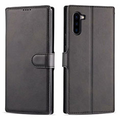 Funda de Cuero Cartera con Soporte Carcasa T03 para Samsung Galaxy Note 10 Negro