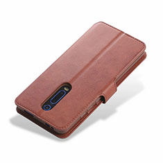 Funda de Cuero Cartera con Soporte Carcasa T03 para Xiaomi Mi 9T Marron