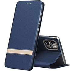 Funda de Cuero Cartera con Soporte Carcasa T04 para Apple iPhone 11 Pro Max Azul