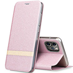 Funda de Cuero Cartera con Soporte Carcasa T04 para Apple iPhone 11 Pro Oro Rosa